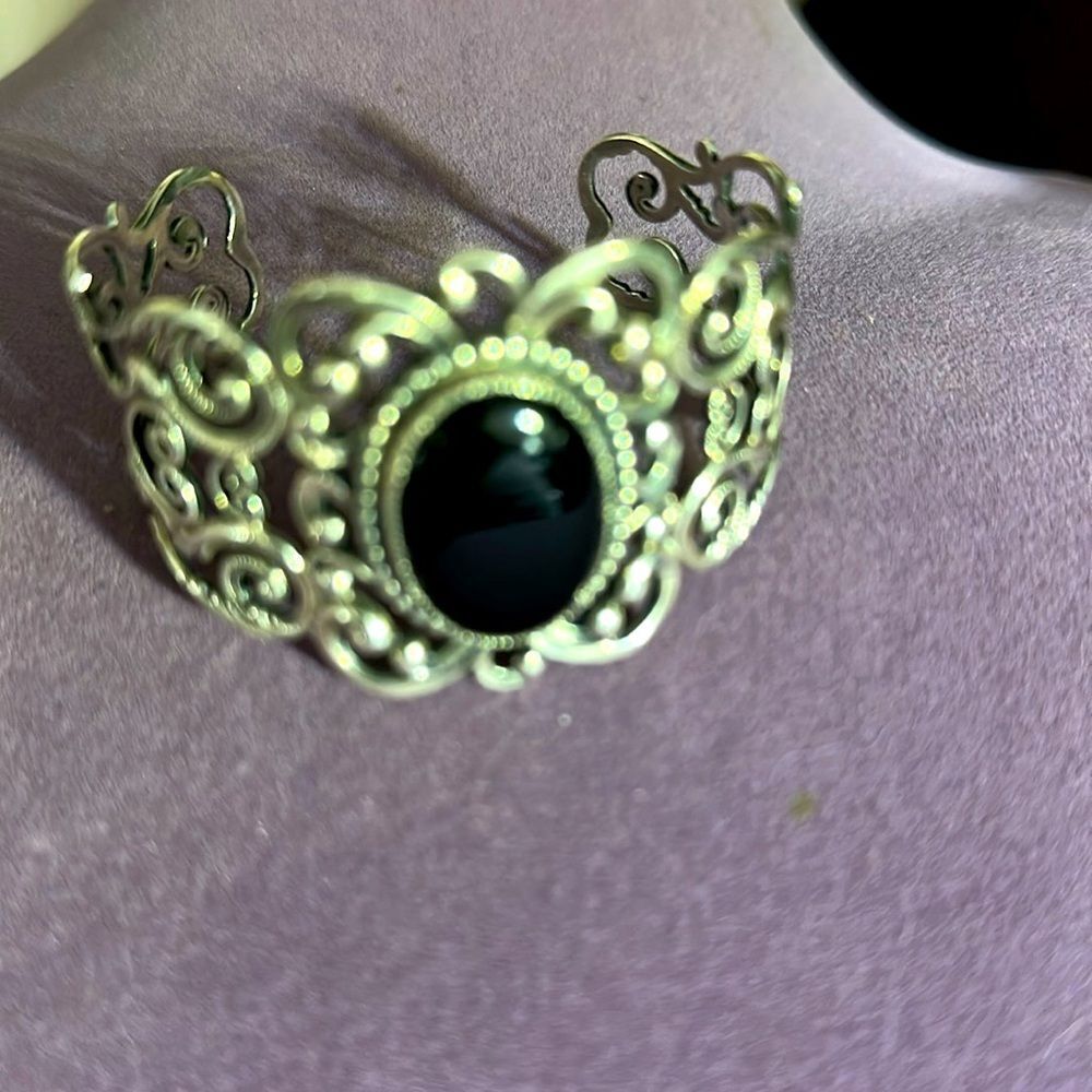 Vintage Danecraft Sterling Scroll Cuff Bracelet Adjustable